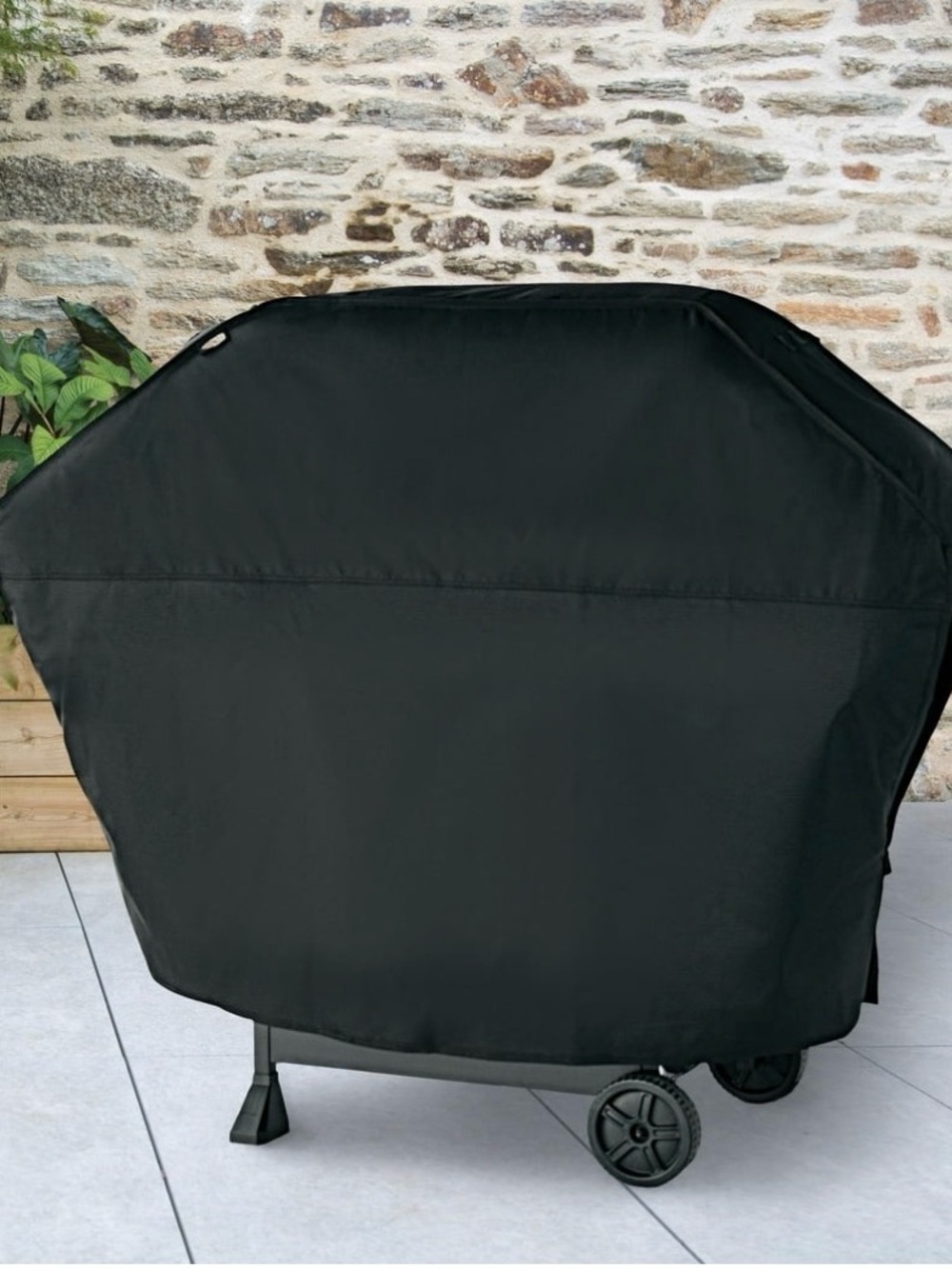 Black Grill Cover - Waterproof Outdoor BBQ Cover
